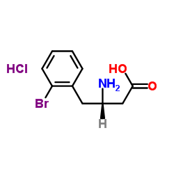 (s)-3-amino-4-(2-bromo-phenyl)-butyric acid hcl Structure
