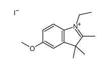 1-ethyl-5-methoxy-2,3,3-trimethylindol-1-ium,iodide Structure