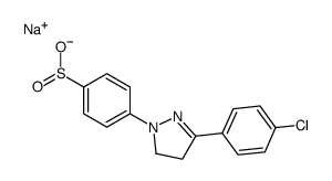 sodium p-[3-(p-chlorophenyl)-4,5-dihydro-1H-pyrazol-1-yl]benzenesulphinate结构式