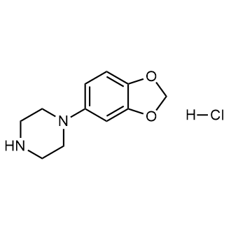 1-(苯并[d] [1,3]二氧杂环戊烯-5-基)哌嗪盐酸盐结构式