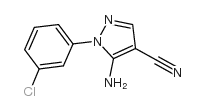 5-氨基-1-(3-氯苯基)-1H-吡唑-4-腈结构式