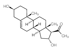 5-PREGNEN-3-BETA, 16-ALPHA-DIOL-20-ONE结构式