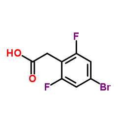 (4-Bromo-2,6-difluorophenyl)acetic acid Structure