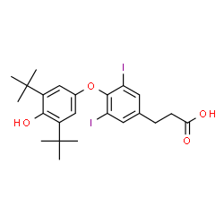 4-[3,5-Bis(1,1-dimethylethyl)-4-hydroxyphenoxy]-3,5-diiodobenzenepropanoic acid结构式