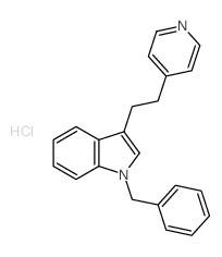 1H-Indole,1-(phenylmethyl)-3-[2-(4-pyridinyl)ethyl]-, hydrochloride (1:1) Structure