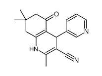 2,7,7-trimethyl-5-oxo-4-pyridin-3-yl-1,4,6,8-tetrahydroquinoline-3-carbonitrile结构式
