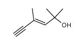 2,4-dimethyl-4-hexen-1-yn-3-ol结构式