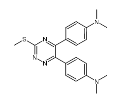 tetra-N-methyl-4,4'-(3-methylsulfanyl-[1,2,4]triazine-5,6-diyl)-bis-aniline结构式