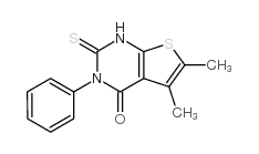 2-巯基-5,6-二甲基-3-苯基噻吩并[2,3-d]嘧啶-4(3H)-酮结构式