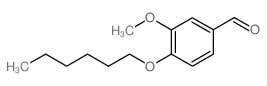 4-(己氧基)-3-甲氧基苯(甲)醛结构式