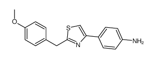 4-[2-[(4-methoxyphenyl)methyl]-1,3-thiazol-4-yl]aniline结构式