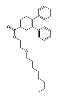 2-octylsulfanylethyl 3,4-diphenylcyclohex-3-ene-1-carboxylate Structure