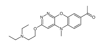 1-[3-[2-(diethylamino)ethoxy]-5-methylpyridazino[3,4-b][1,4]benzoxazin-8-yl]ethanone结构式