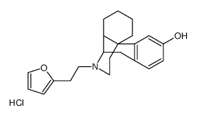 (+)-17-(2-(2-Furyl)ethyl)morphinan-3-ol hydrochloride Structure
