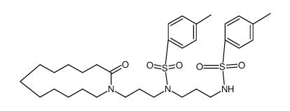 12-[(4,8-Diaza-4,8-ditosyloctan-1-yl)amino]dodecanoic acid lactam结构式