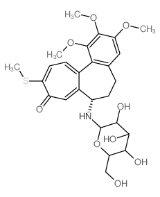 Colchicine, N-deacetyl-10-demethoxy-N-(beta-d-glucopyranosyl)-10-(methylthio)-结构式