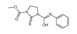 methyl 3-(phenylcarbamoyl)-2-sulfanylideneimidazolidine-1-carboxylate结构式
