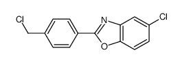 5-chloro-2-[4-(chloromethyl)phenyl]-1,3-benzoxazole结构式