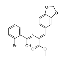 methyl 3-(1,3-benzodioxol-5-yl)-2-[(2-bromobenzoyl)amino]prop-2-enoate Structure