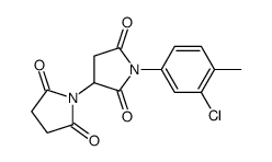 1-(3-chloro-4-methylphenyl)-3-(2,5-dioxopyrrolidin-1-yl)pyrrolidine-2,5-dione Structure