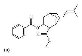 methyl 3-benzoyloxy-8-(3-methylbut-2-enyl)-8-azabicyclo[3.2.1]octane-4-carboxylate,hydrochloride Structure