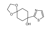 8-(2-噻唑)-1,4-二噁螺[4.5]-8-癸醇结构式