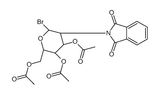 溴2-脱氧-2-N-邻苯二甲酰亚胺-3,4,6-三-O-乙酰基-α,β-D-吡喃葡萄糖苷结构式