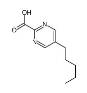 2-Pyrimidinecarboxylic acid, 5-pentyl- (9CI) Structure
