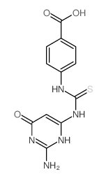 4-[(2-amino-6-oxo-3H-pyrimidin-4-yl)thiocarbamoylamino]benzoic acid Structure