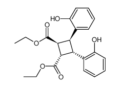 diethyl t-3,c-4-bis(2-hydroxyphenyl)cyclobutane-r-1,t-2-dicarboxylate结构式