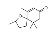 cis-()-2,6,10,10-tetramethyl-1-oxaspiro[4,5]dec-6-en-8-one structure