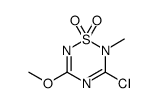 3-chloro-5-methoxy-2-methyl-1,2,4,6-thiatriazine 1,1-dioxide Structure