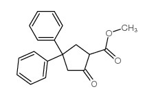4,4-二苯基-2-氧代环戊烷羧酸甲酯结构式