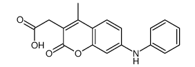 7-anilino-4-methylcoumarin-3-acetic acid Structure