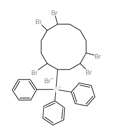 (2,5,6,10,11-pentabromocyclododecyl)-triphenylphosphanium,bromide Structure