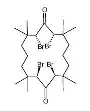 3,3,7,7,11,11,15,15-octamethyl-2,8,10,16-tetrabromocyclohexadecane-1,9-dione Structure