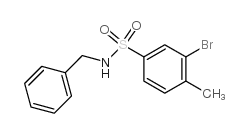 n-苄基3-溴-4-甲基苯磺酰胺结构式
