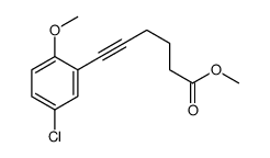 methyl 6-(5-chloro-2-methoxyphenyl)hex-5-ynoate结构式