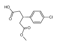 (S)-3-(4-chlorophenyl)-glutaric acid monomethyl ester Structure