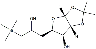 (3aR,5R,6S,6aR)-5-(2-hydroxy-3-(trimethylsilyl)propyl)-2,2-dimethyltetrahydrofuro[2,3-d][1,3]dioxol-6-ol Structure
