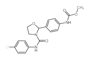 methyl N-[4-[3-[(4-chlorophenyl)carbamoyl]oxazolidin-2-yl]phenyl]carbamate Structure