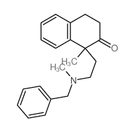 1-[2-(benzyl-methyl-amino)ethyl]-1-methyl-tetralin-2-one结构式