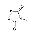 4-methyl-5-sulfanylidene-1,2,4-dithiazolidin-3-one结构式