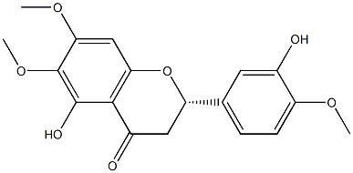 3',5-二羟基-4',6,7-三甲氧基黄烷酮结构式