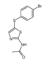 N-[5-(4-bromo-phenylsulfanyl)-thiazol-2-yl]-acetamide结构式