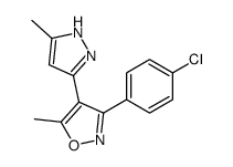 3-(4-chlorophenyl)-5-methyl-4-(5-methyl-1H-pyrazol-3-yl)-1,2-oxazole Structure
