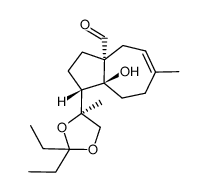(1R,3aR,8aS)-1-((S)-2,2-diethyl-4-methyl-1,3-dioxolan-4-yl)-8a-hydroxy-6-methyl-2,3,4,7,8,8a-hexahydroazulene-3a(1H)-carbaldehyde结构式
