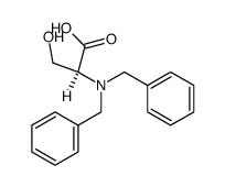(S)-2-(dibenzylamino)-3-hydroxypropanoic acid结构式