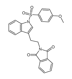 1-<(p-methoxyphenyl)sulfonyl>-3-(2'-phthalimidoethyl)indole Structure