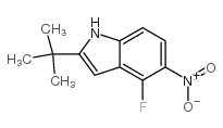 2-叔丁基-4-氟-5-硝基-1H-吲哚结构式